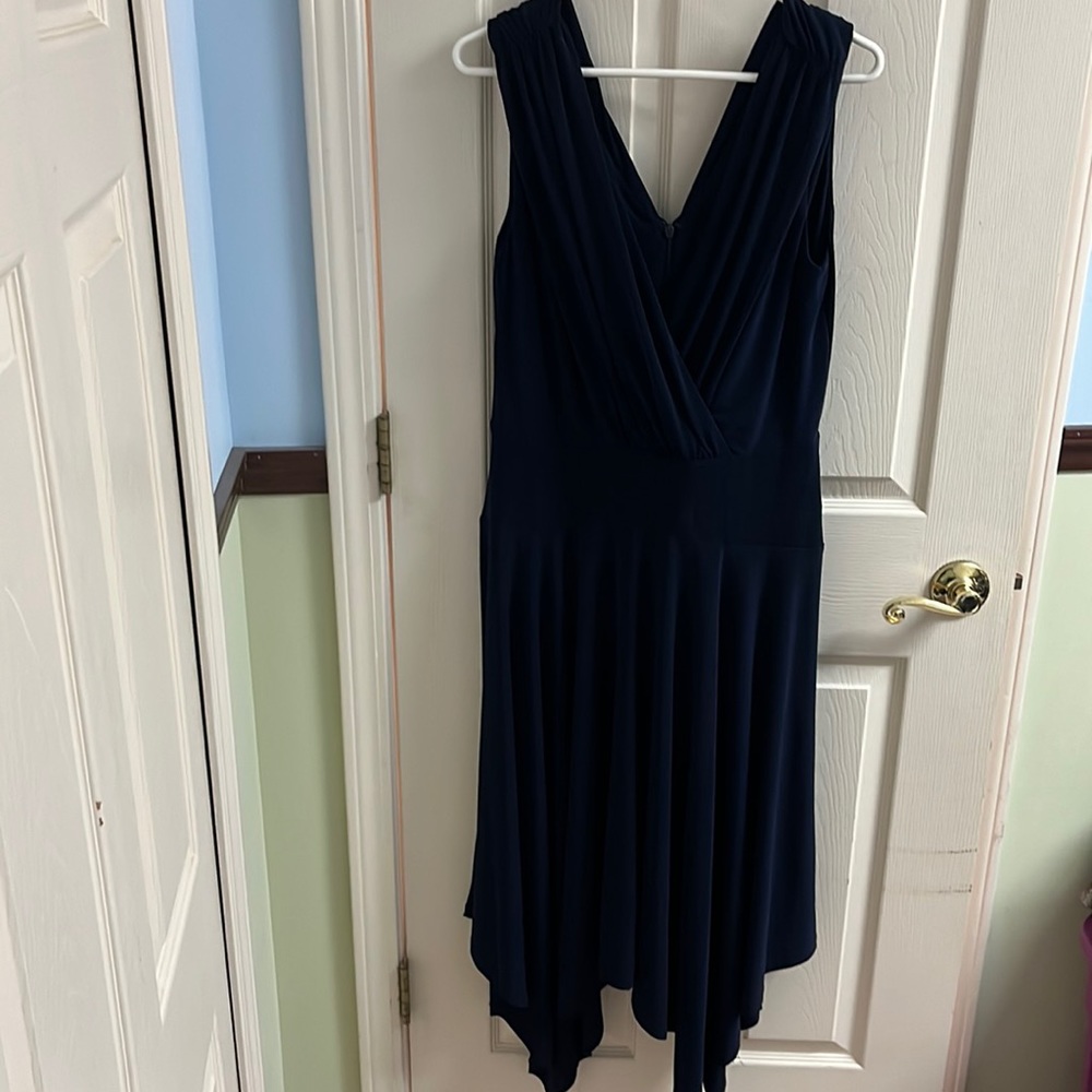 Lauren by Ralph Lauren navy dress 12 like new condition